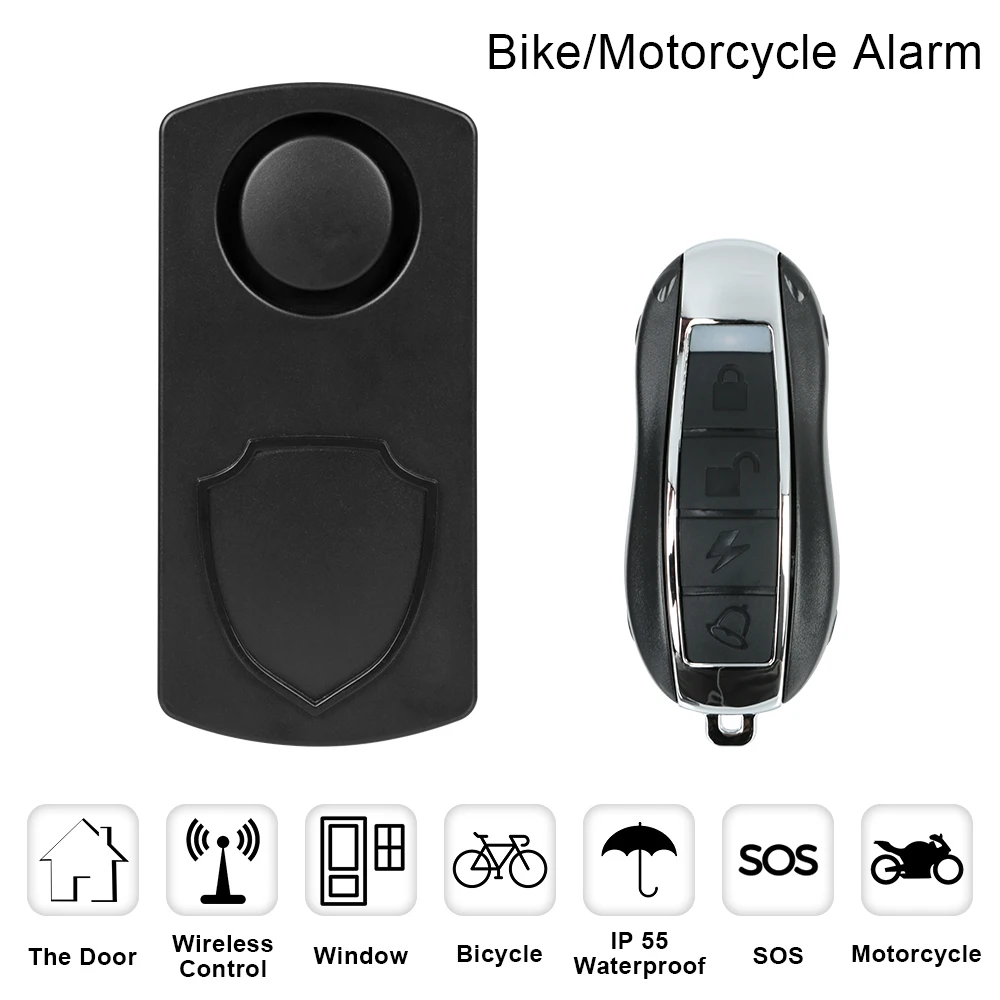 

Motorcycle Warning Alarm System With Remote Controller Vibration Detector Security Alert Smart Sensor For Electric Bike Bicycle