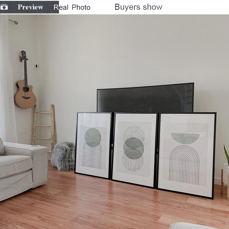 Постер на холсте NHDARC с зеленой линией абстрактная живопись настенные картины