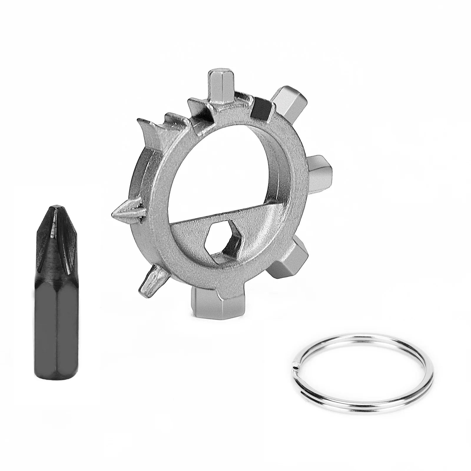 

Портативный велосипедный брелок-открывалка для бутылок с 12 функциями