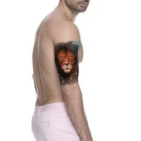 butterfly realistic half sleeve tiger temporary tattoos for men colorful lion tattoo stickers waterproof tatoos body art arm 3d