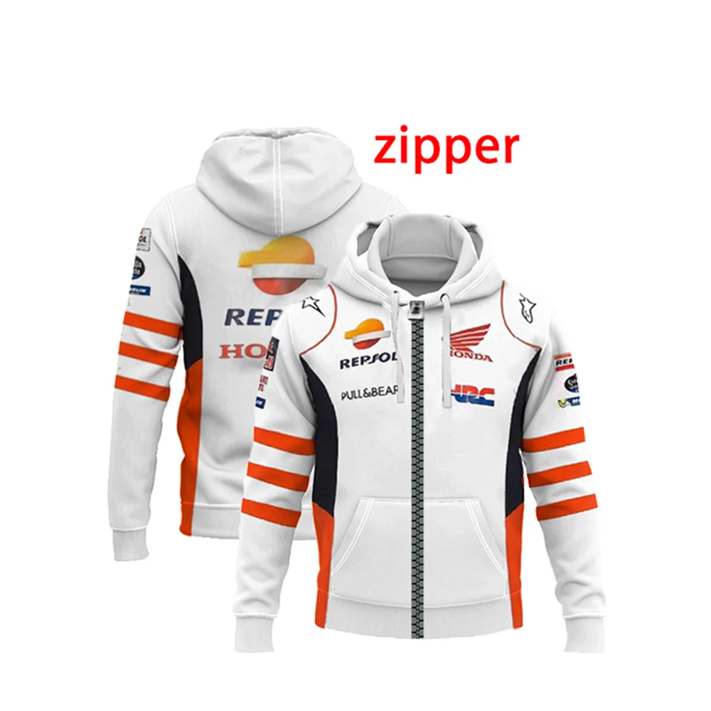 Zipper new motorcycle hoodie motorcycle pullover 3D digital printing men's fashion hooded pullover spring and autumn casual swea