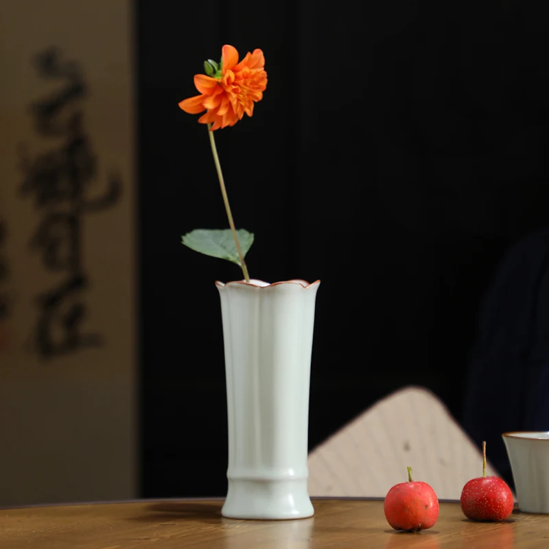 Керамическая ваза для высушенных цветов в простом китайском стиле