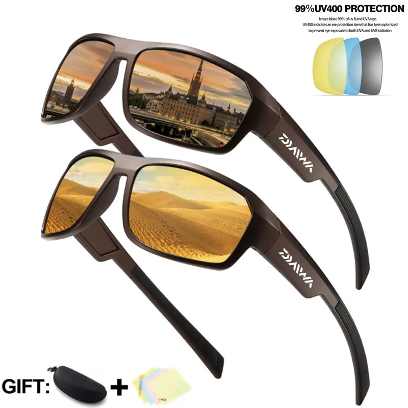

Original Daiwa Glasses Men and Women Outdoor Cycling Fishing Driving Traveling Sunglasses Can Be Equipped with Glasses Cases