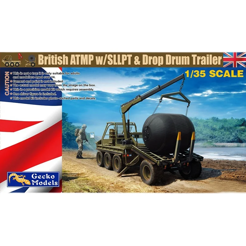 

Hobby Kit Gecko Models 35GM0018 1/35 British ATMP w/Sllpt & Drop Drum Trailer - Scale Model Kit DIY Toy