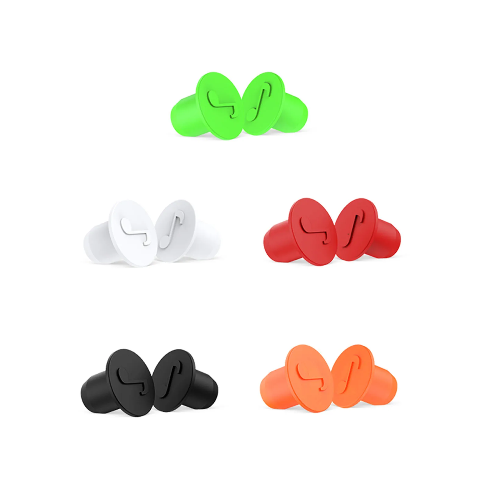 

5 Pairs Multicolors Replacement Eartips Soft Earbud Tips Sound Reduction Earplugs Convenient To Use Earphone Accessories