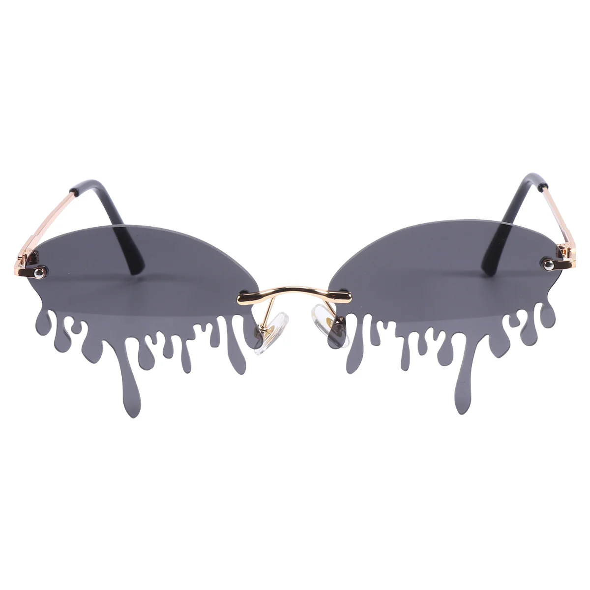 

Sunglasses Glasses Party Rimless Funny Eyewear Tear Heart Teardrop Creative Eyeglasses Shaped Tears Flame Birthday Rave Fire