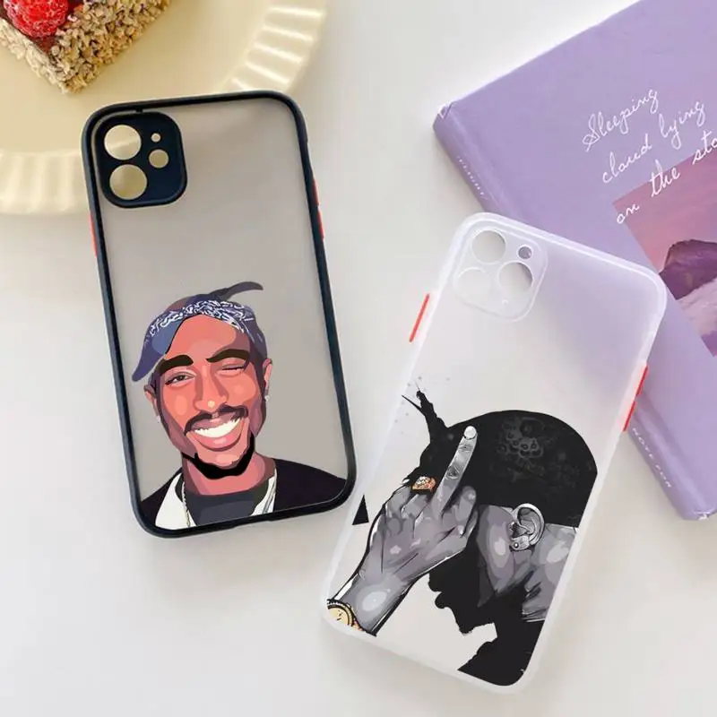 

Rapper Tupac 2Pac Makaveli Phone Case matte transparent For iphone 14 11 12 13 plus mini x xs xr pro max cover