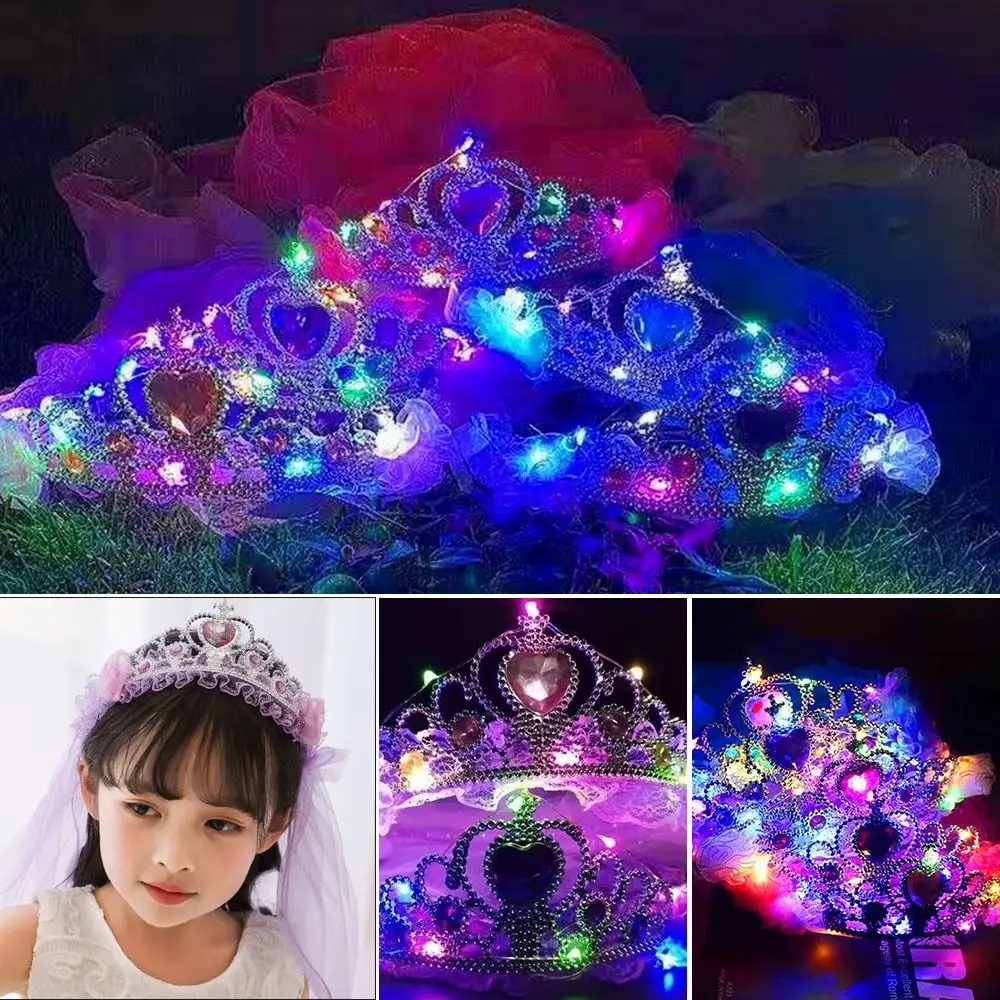 

Головной убор, шаль, светящиеся короны принцессы, блестящий женский головной убор, Свадебные короны невесты