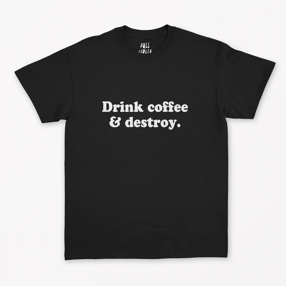 

Футболка цвета кофе и уничтожения-забавная винтажная модная черная белая хипстерская кавайная Феминистская гранж Готическая