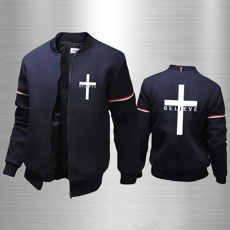 

Куртка бейсбольная мужская с принтом Иисуса Христа, модная спортивная однотонная куртка, Осень-зима