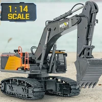 huina 1592 114 rc truck tractor 22 channel alloy engineering car 2 4ghz remote radio controlled car rc excavator toys for boys