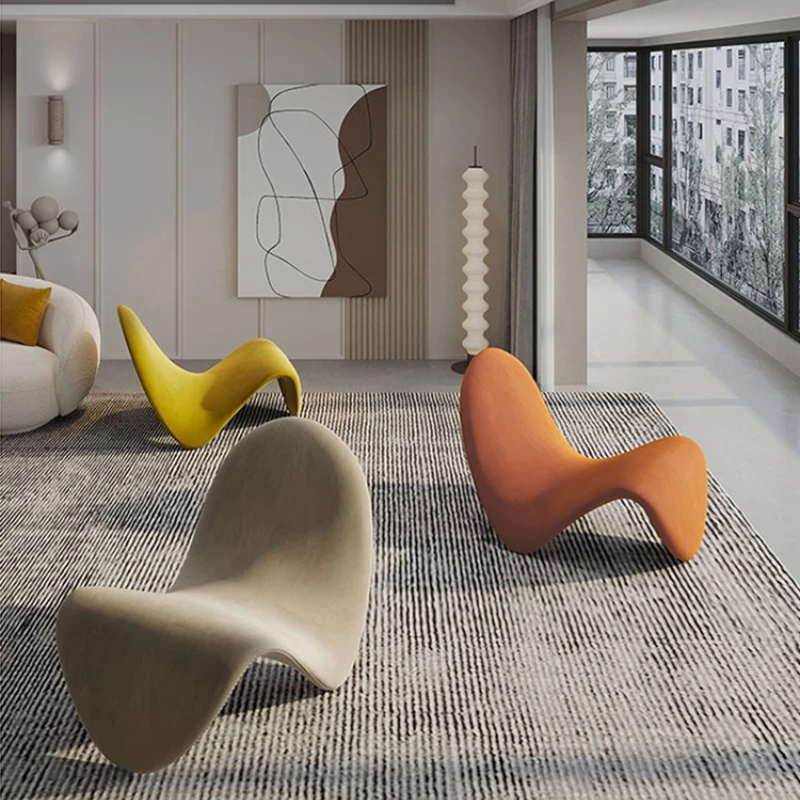 

Скандинавский дизайн интернет-знаменитостей язык стул итальянский минималистичный гостиная ленивый одноместный диван стул Балконный сту...