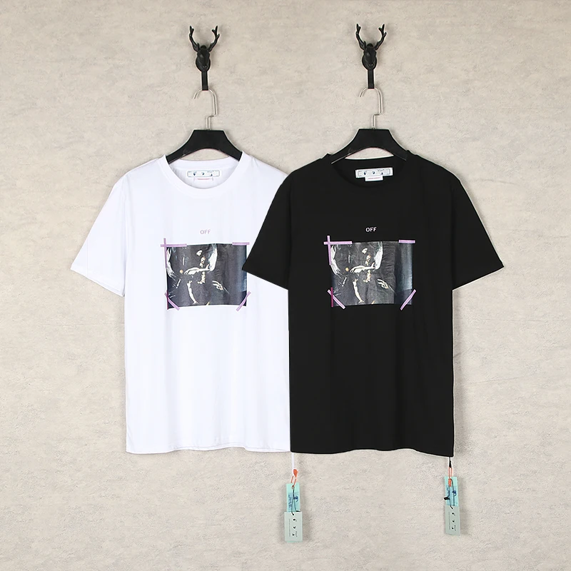 

2023 Summer Fashion Classic Casual Tide Brand Men and Women Oversized Loose Sports Short-sleeved Off T-shirt Fashion T-shirt