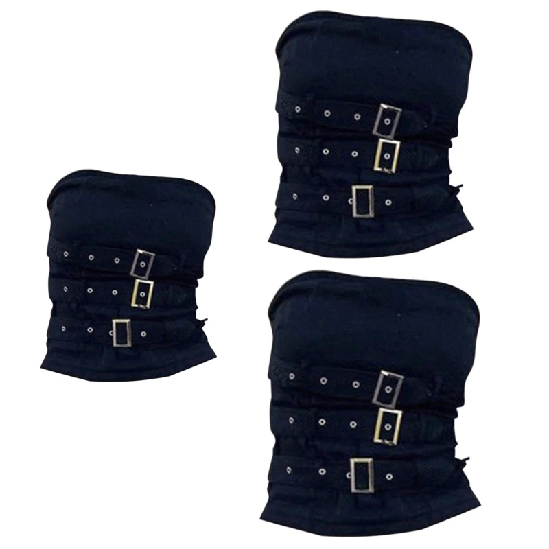 

MXMB Sexy Women Top Corset with Vintage Solid Color Lift Up Night Club Party Crop Top Slimming Waist Wrap Top Streetwear