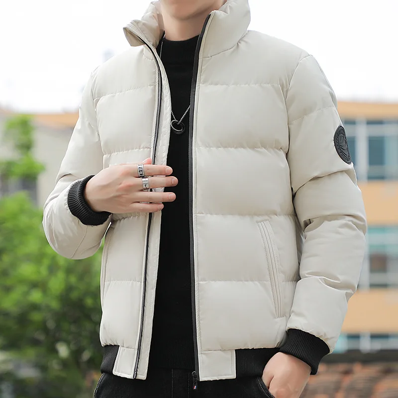 High quality cotton coat men's autumn and winter coat new Korean version stand collar thickened youth down cotton coat