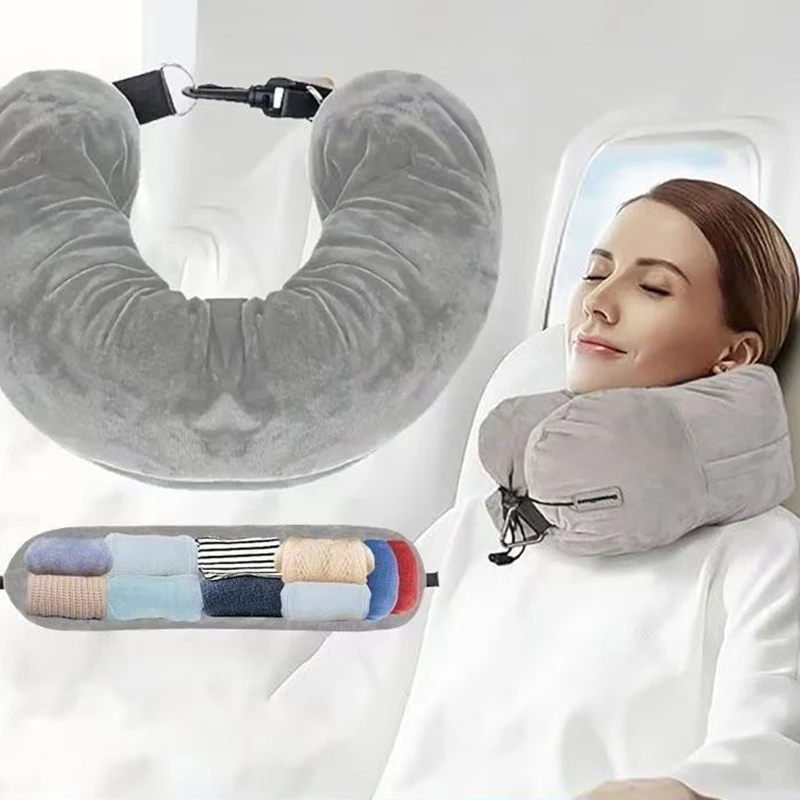 

U-образная дорожная подушка, многоразовая одежда, подушка для поддержки шеи, подушка для защиты шеи, автомобильный подголовник для самолета