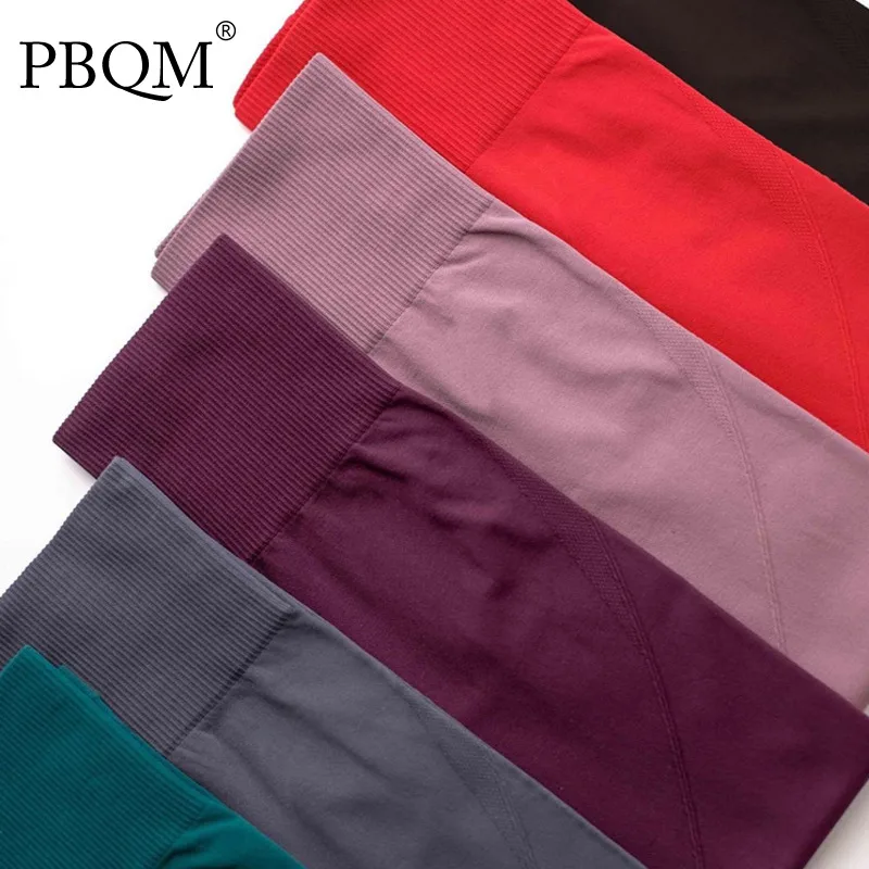 

PBQM Ins Running Sports Yoga Jogging Gym Pants High Waist Hip Elastic Leggings Tight Leggins Sport Broeken Dames Fitness Pants