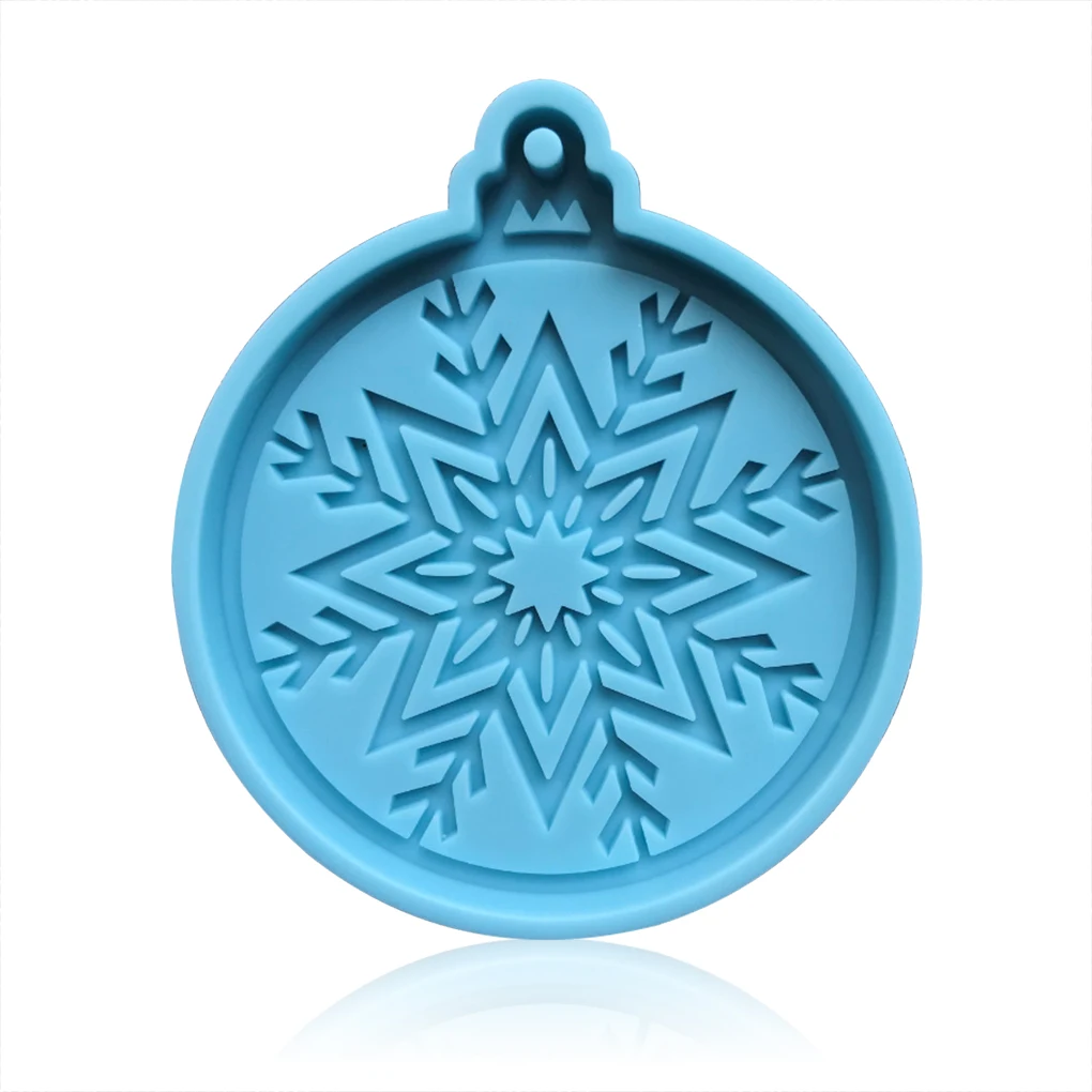 

Christmas Silicone Resin Mold Flexible Non-stick Molds Snowflake Pendant Mould Hotel Decorations Artcraft Type 2