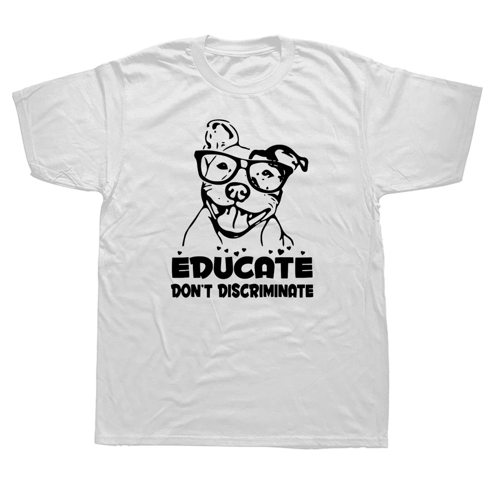 

Забавные образовательные Американские Футболки питбуля, графическая модная новинка, хлопковая футболка с коротким рукавом питбуля, собаки...