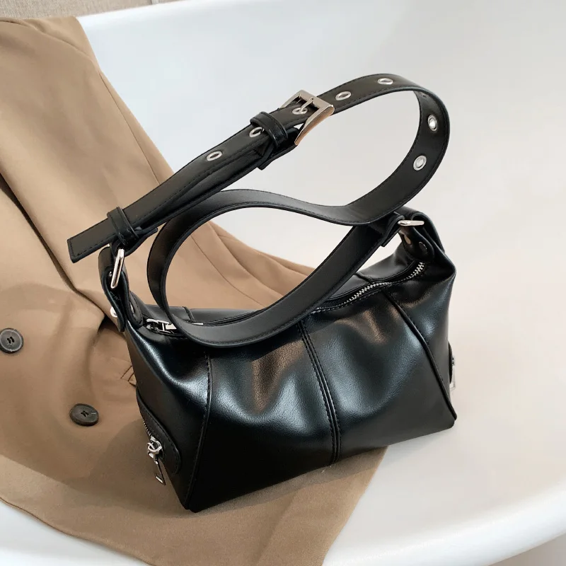 

Small Leather Crossbody Bags for Women 2023 Punk Style Luxury Brand Female Underarm Shoulder Bag Female Handbags and Purses