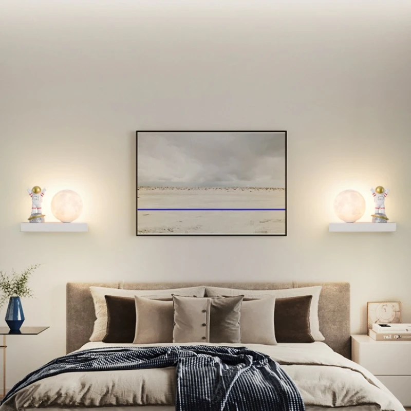 Скандинавский светодиодный настенный светильник современный креативный абажур