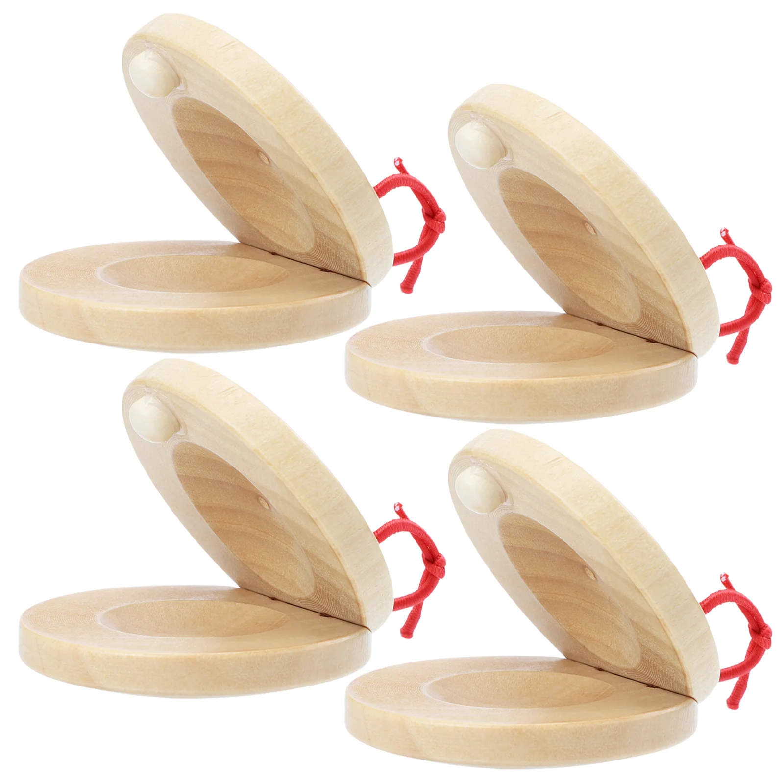 

4 Pcs Castanets Percussion Toy Wooden Bulk Kids Toys Instrument Children's Creative Educational Plaything Instruments musical