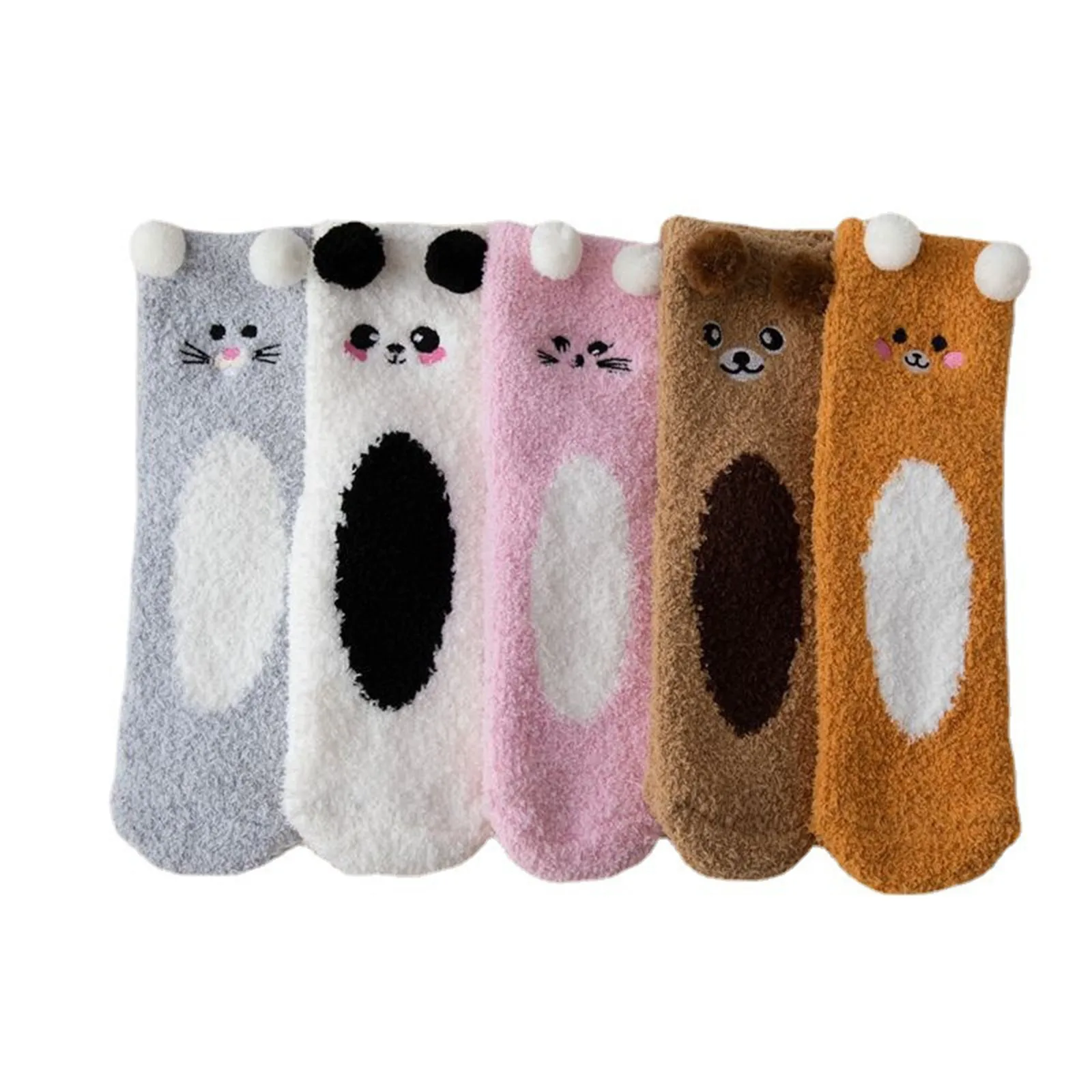 

Socks Socks Casual Comfortable 5 Pattern Cotton Women Print Lady Animal Of Pair Socks Women Thick Long Socks