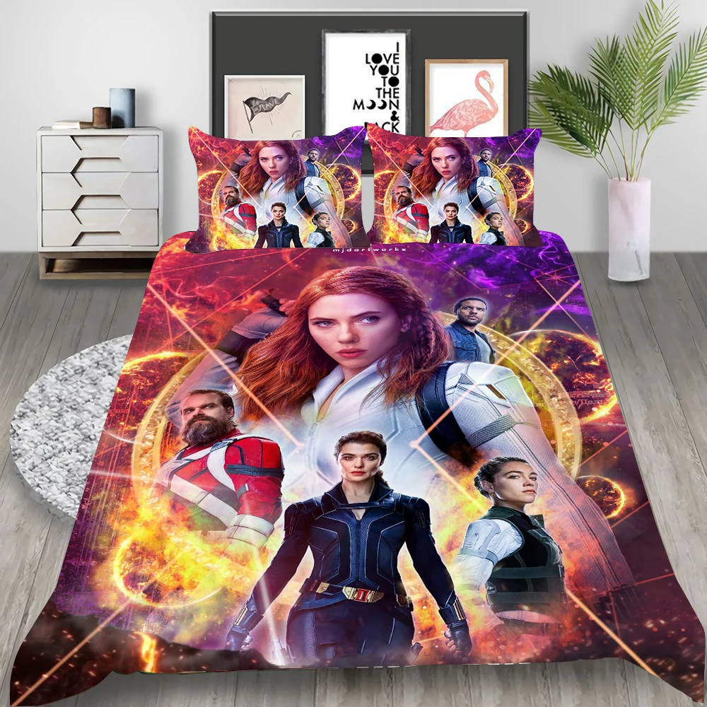 

Black Hero Widow Bedding Sets Quilt Bed Cover Duvet Cover Pillow Case 2-3 Pieces Sets Kids Adult Size