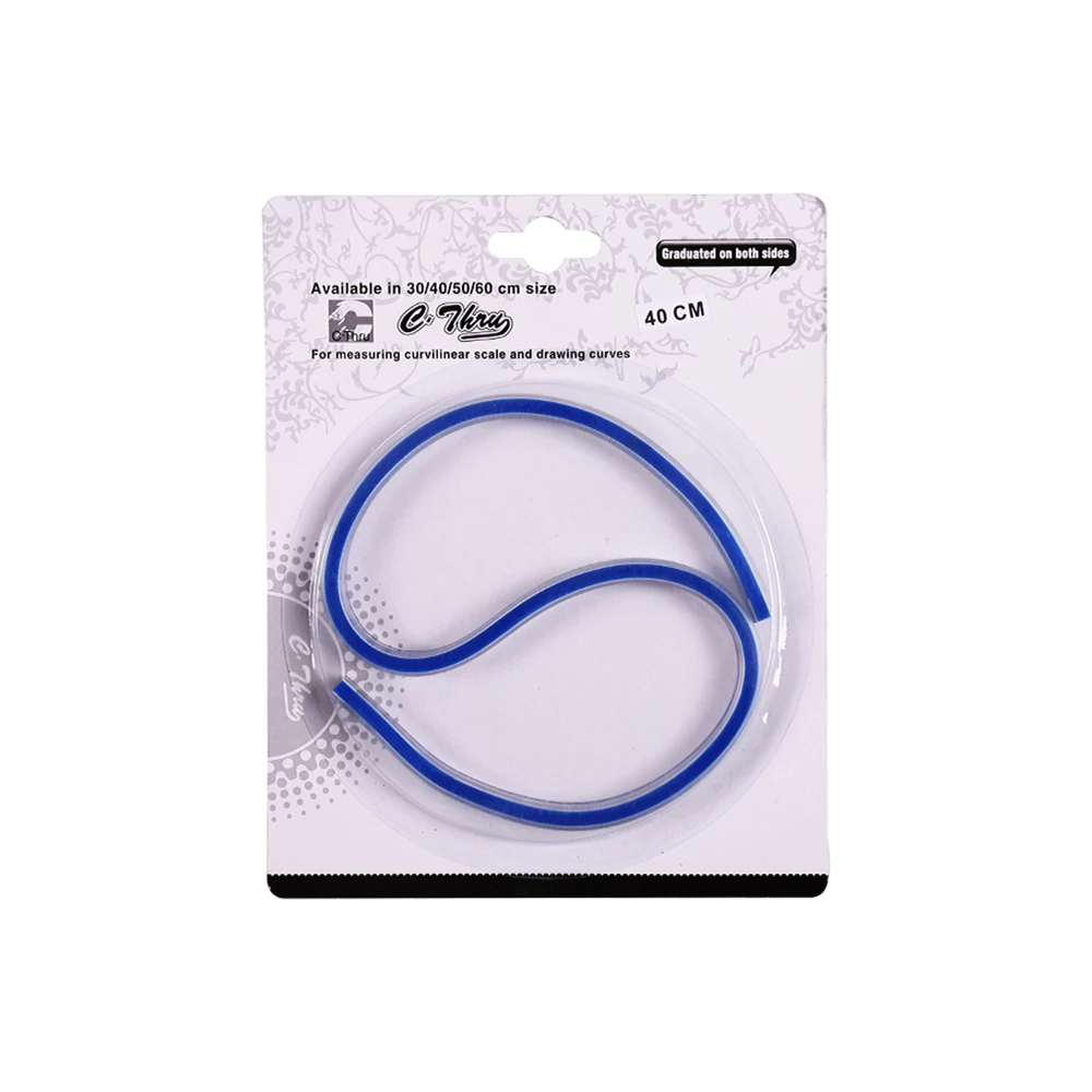 Измерительная лента гибкая кривая формы INNE 40/50 см "Змея" для черчения, мягкая для рисования, для определения размеров при пошиве одежды, для квилтинга и шитья, аксессуары.