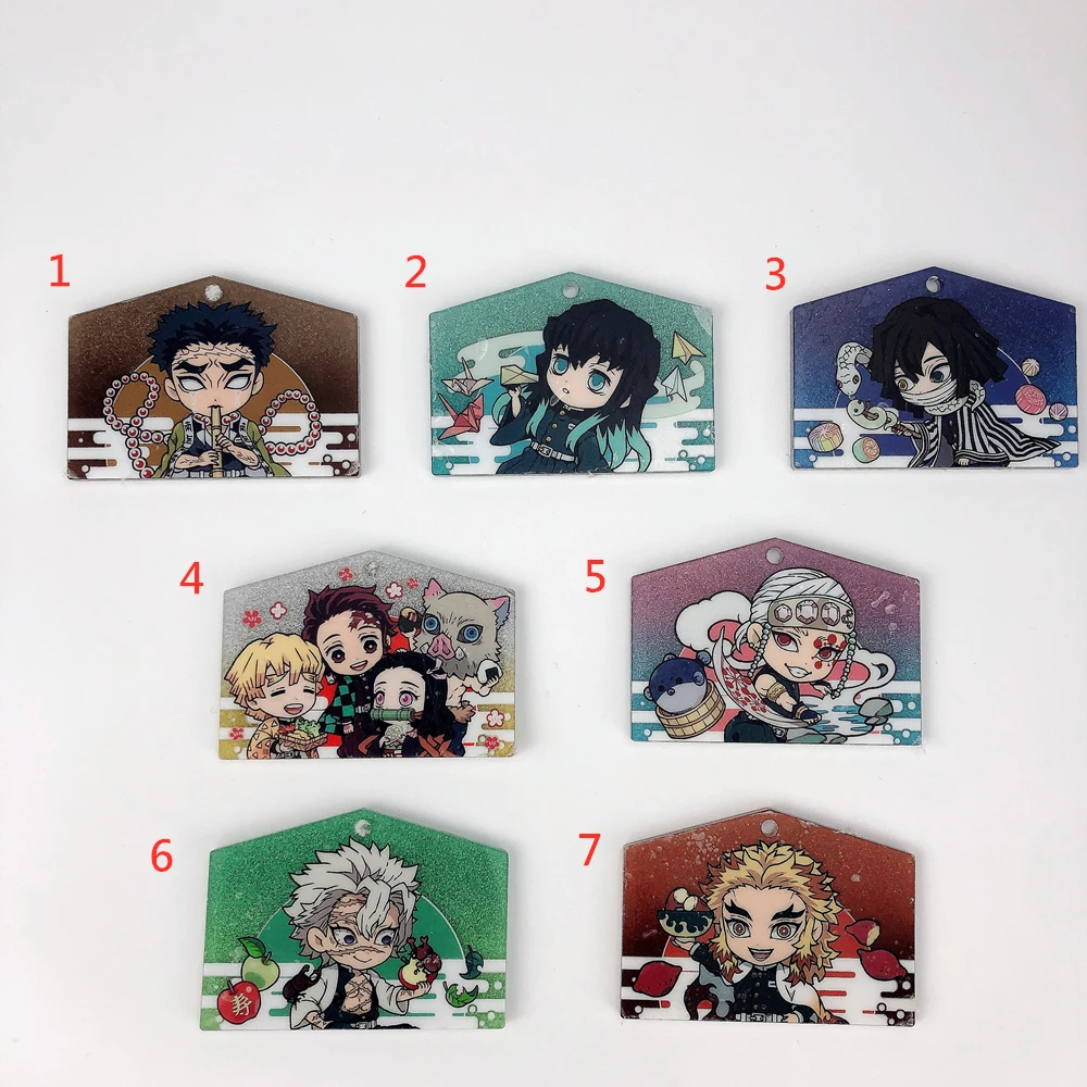 

Demon Slayer Kimetsu no Yaiba Anime Arcylic Keychain Key Ring Race Straps Cosplay