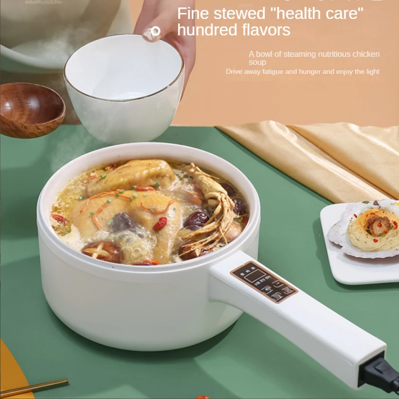 Electric cooking pot dormitory students home cooking, frying and   multi-functional  small electric heating