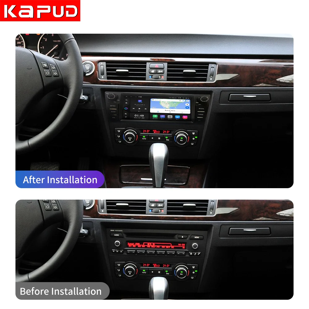 Мультимедийный плеер Kapud 8 дюймов Android 12 DSP 6 + 128 4G Wi-Fi для BMW 3 серии E90/E91/E92/E93