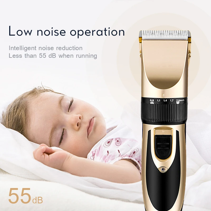 

Professional Barber Electric Hair Clipper Rechargeable Beard Trimmer for Men Precision Finishing Cutting Machine Low Noise 45G