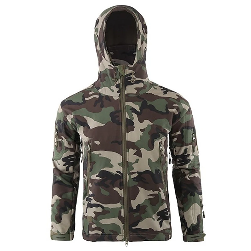 

Мужская Флисовая куртка в стиле милитари, камуфляжная одежда, осенняя армейская тактическая одежда, мужская камуфляжная ветровка Мультика...