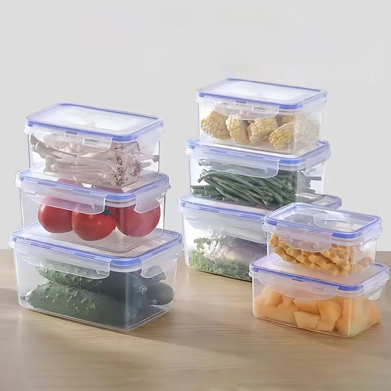 1 шт. бытовой универсальный герметичный прямоугольный ящик для хранения в