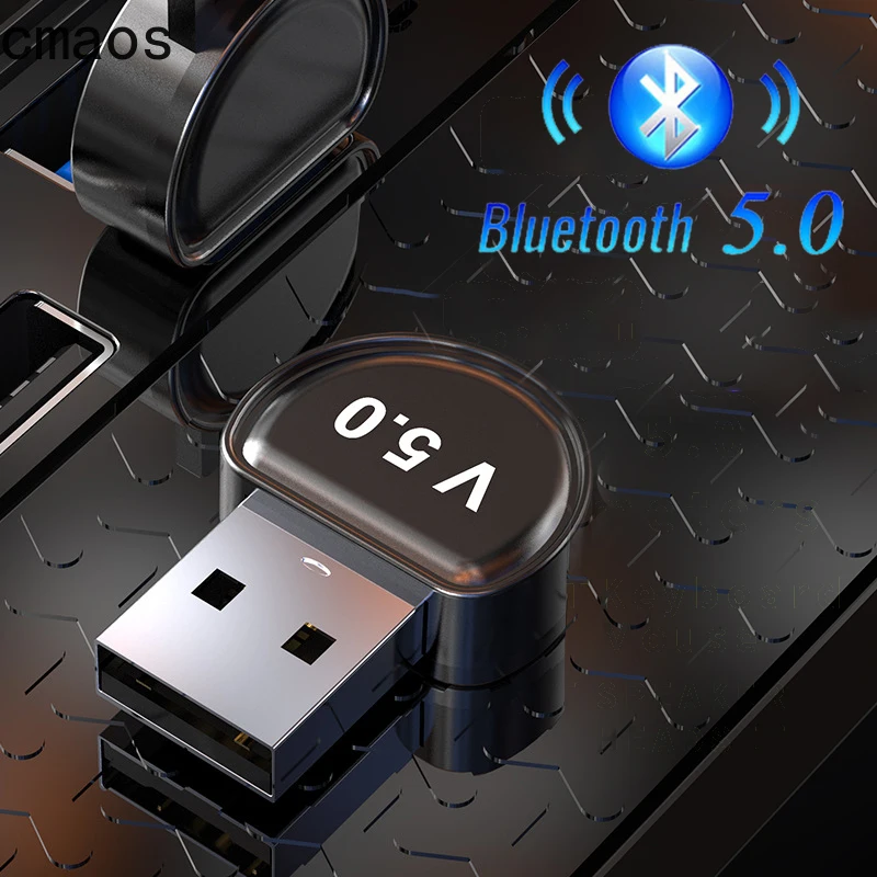 

USB Bluetooth 5.0 Adapter Transmitter Bluetooth Receiver Audio Bluetooth Dongle Wireless USB Adapter for Computer PC Laptop A