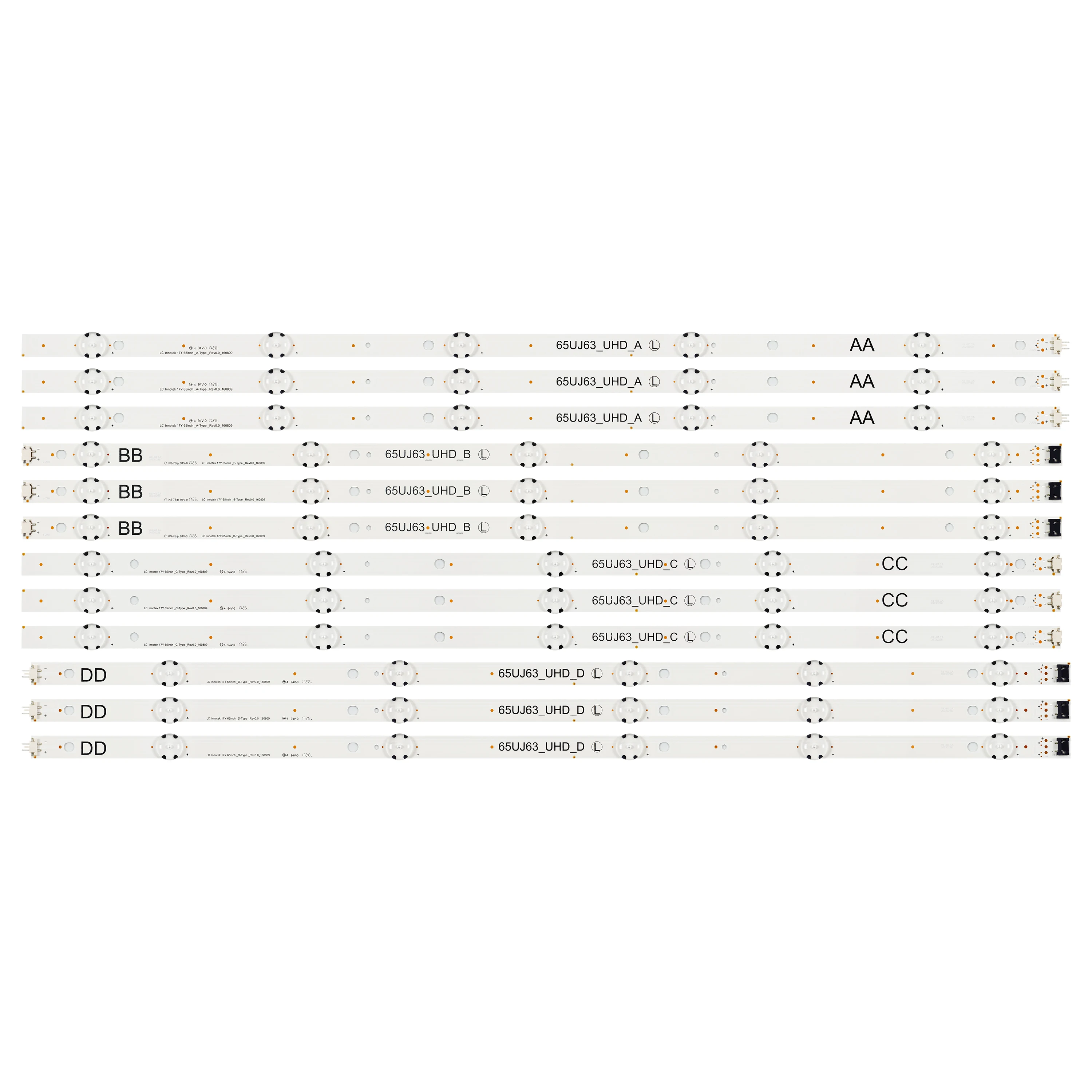 Фонарь с 10 лампами для LG 65UJ5500 65UJ630V 65UJ6309 65UJ651V 65UJ635V 65UJ6307 65UJ670V 65UJ6350 65UJ6300 SSC_65UJ63_UHD_B A C D