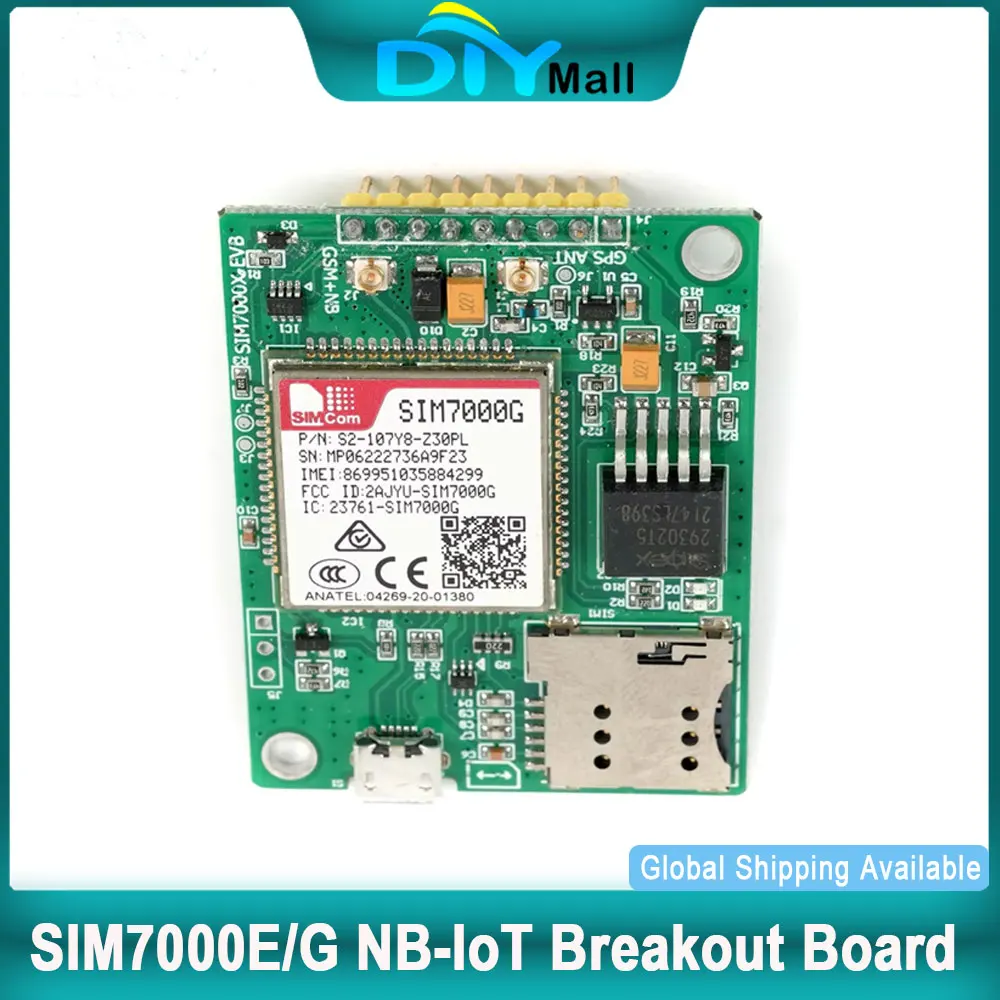 Фото Коммутационная плата SIM7000E/G NB-IoT Mini GSM LTE-M GPS-модуль для Arduino Raspberry Pi IoT и отслеживания транспортных средств DIY-проекты №1