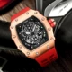 Luxury Military Watch for Men Sports Silicone Wristwatch Quartz Male Skeleton Steampunk Dial Tonneau Clock Man Relogio Masculino Other Image
