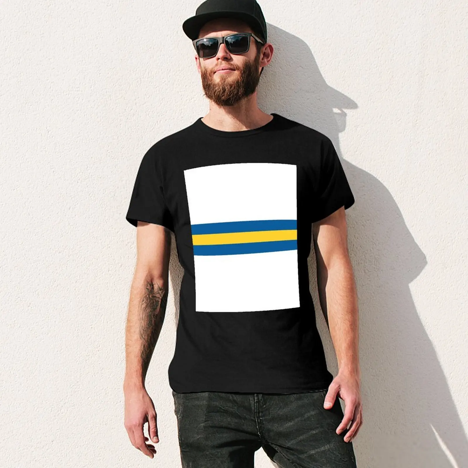 Фото Футболка Leeds Utd Stripes большого размера из мягкого хлопка №3