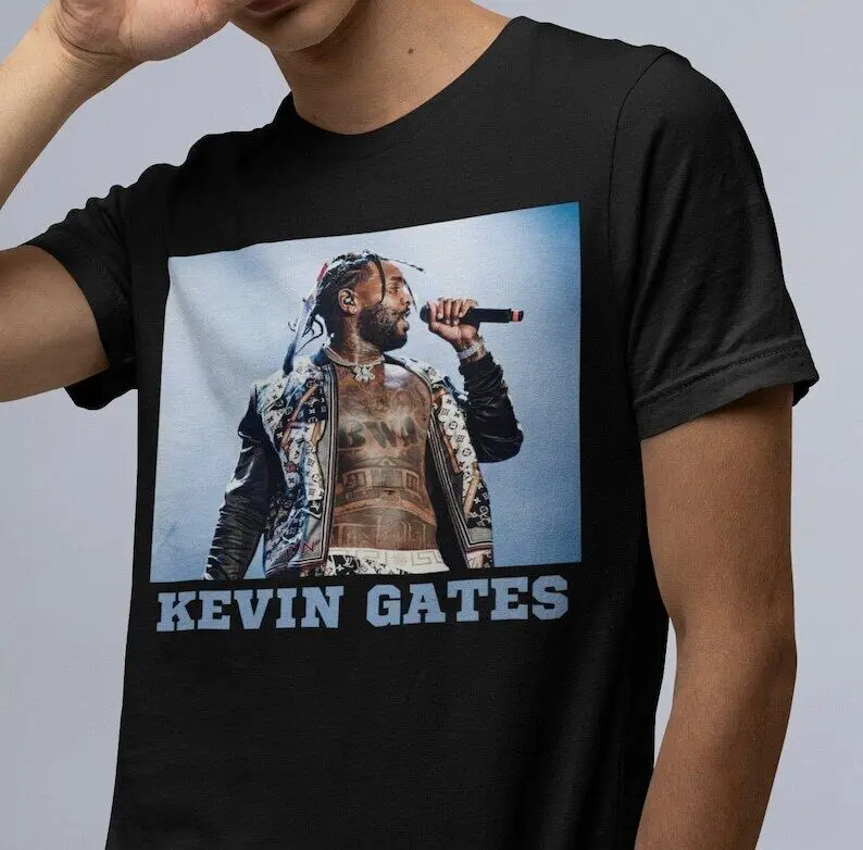 Футболка Kevin Gates Live, рубашка Rapper, рубашка хип-хоп, графика, все размеры TT5107