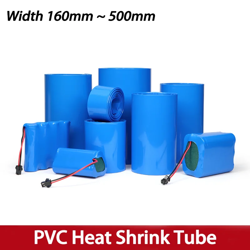 

Синяя ширина 160 мм ~ 500 мм, термоусадочная трубка из ПВХ, 1 ~ 10 м, 18650, липо-аккумулятор, изолированный кабель, защитная пленка для аккумулятора