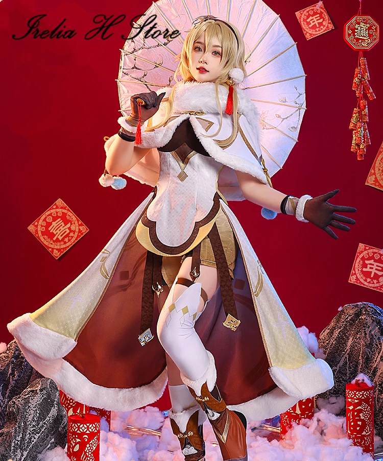 

Предпродажная игра в магазине Irelia H Genshin Impact новогодний Косплей Костюм Lumine Хэллоуин костюмы