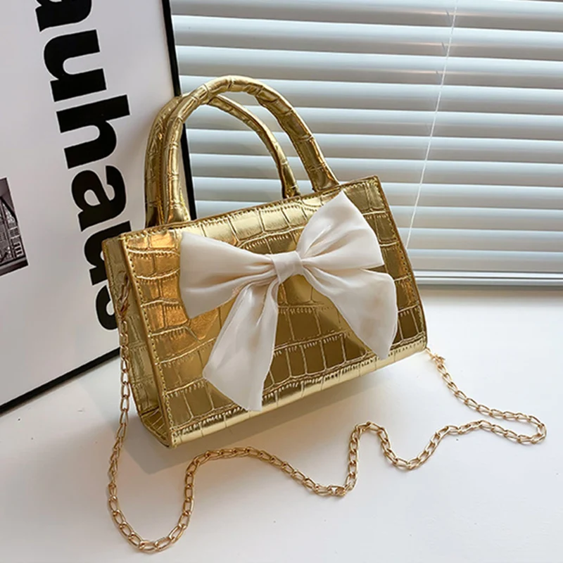 

Новое поступление, винтажные сумки через плечо с бантом для женщин, сумка-мессенджер через плечо, кошелек, женская маленькая однотонная сум...