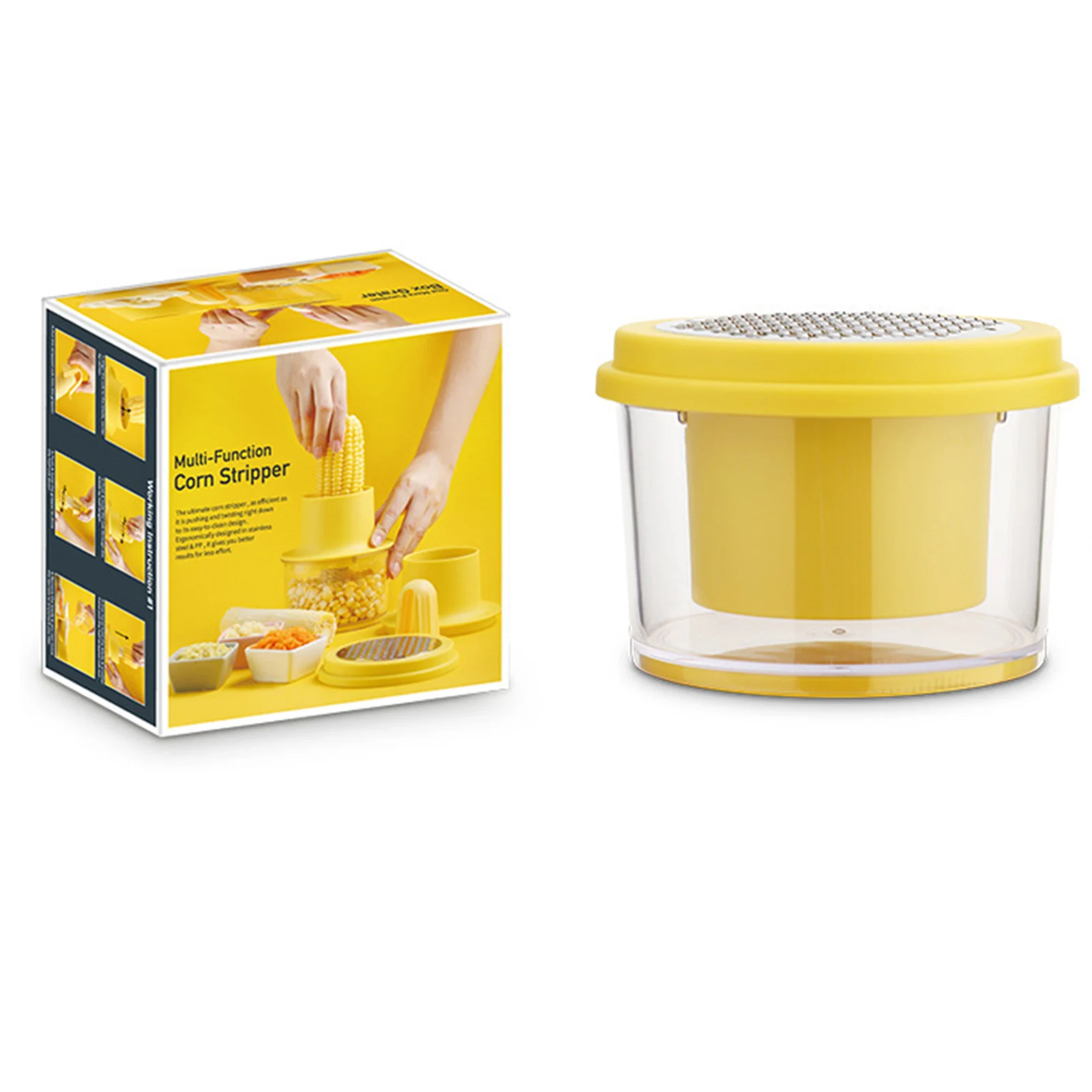 

Cob Corn Stripper Cob Corn Stripper With Built-In Measuring Cup Grater Better Quality Stainless Steel Corn Peeler Corn Cutter