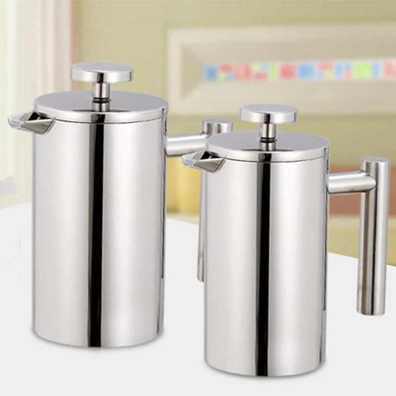 

French Press Coffee Maker,Double Walled Insulated Coffee & Tea Brewer Pot & Maker Keeps Brewed Coffee or Tea Hot