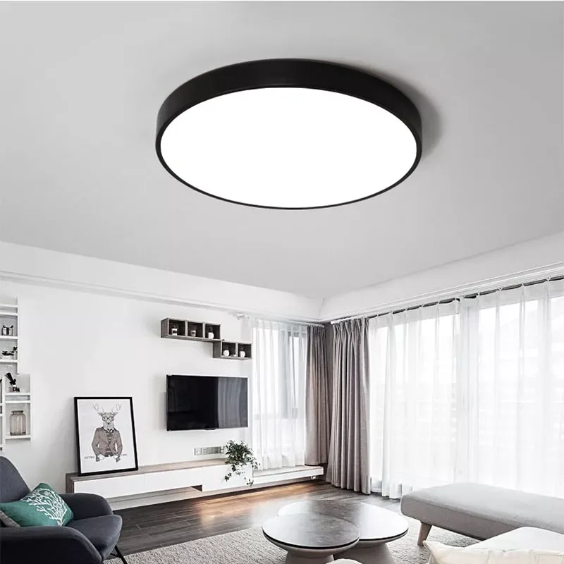 

Ultra Thin Ceiling Lights Round Led Lighting Fixtures Led Ceiling Lamp Modern Simple Lamp Iron for Home Indoor DIA 23/30/40/50CM