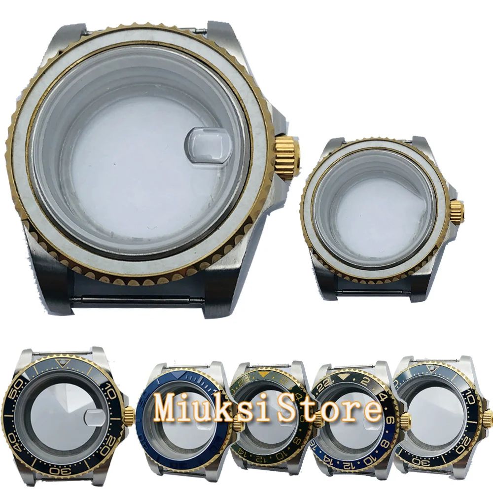 Стерильный корпус 40 мм прозрачное стекло задняя крышка керамический безель