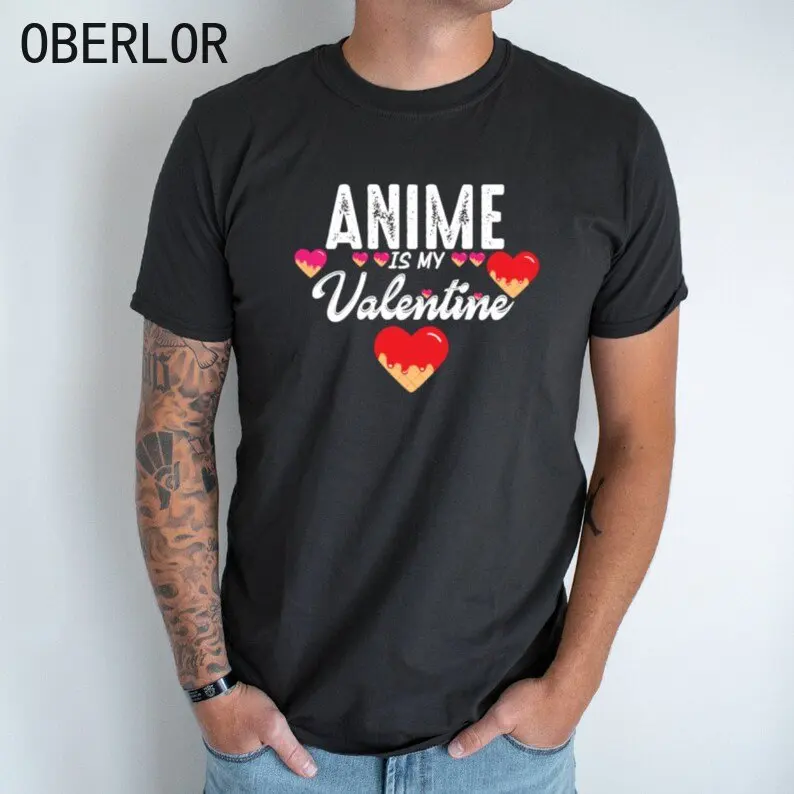 

Anime is my valentine tshirt for Man Anime lover tshirt Anime fan tshirt Cotton T-Shirt Boy Girl Summer Cotton Tshirt Unisex