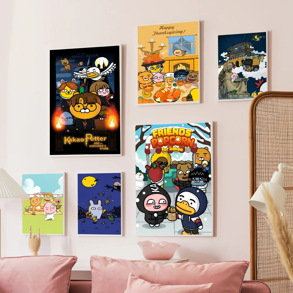 Мультфильм K-Kakao F-Friends белая бумага постер HD качественный настенная живопись